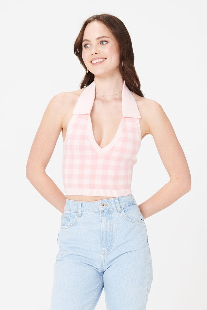 Stacey Collared Crop Top